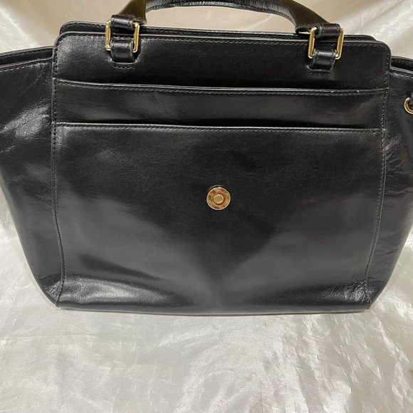 Brahmin ROBIN Leather Satchel Black Topsail Handbag Interchangeable Flaps X 2 - Picture 7 of 12